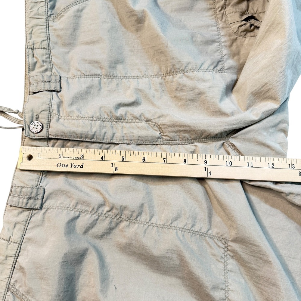 North Face Cargo‎ Capri Pants Womens L Beige Tan Hiking Outdoor Utility - Picture 11 of 12